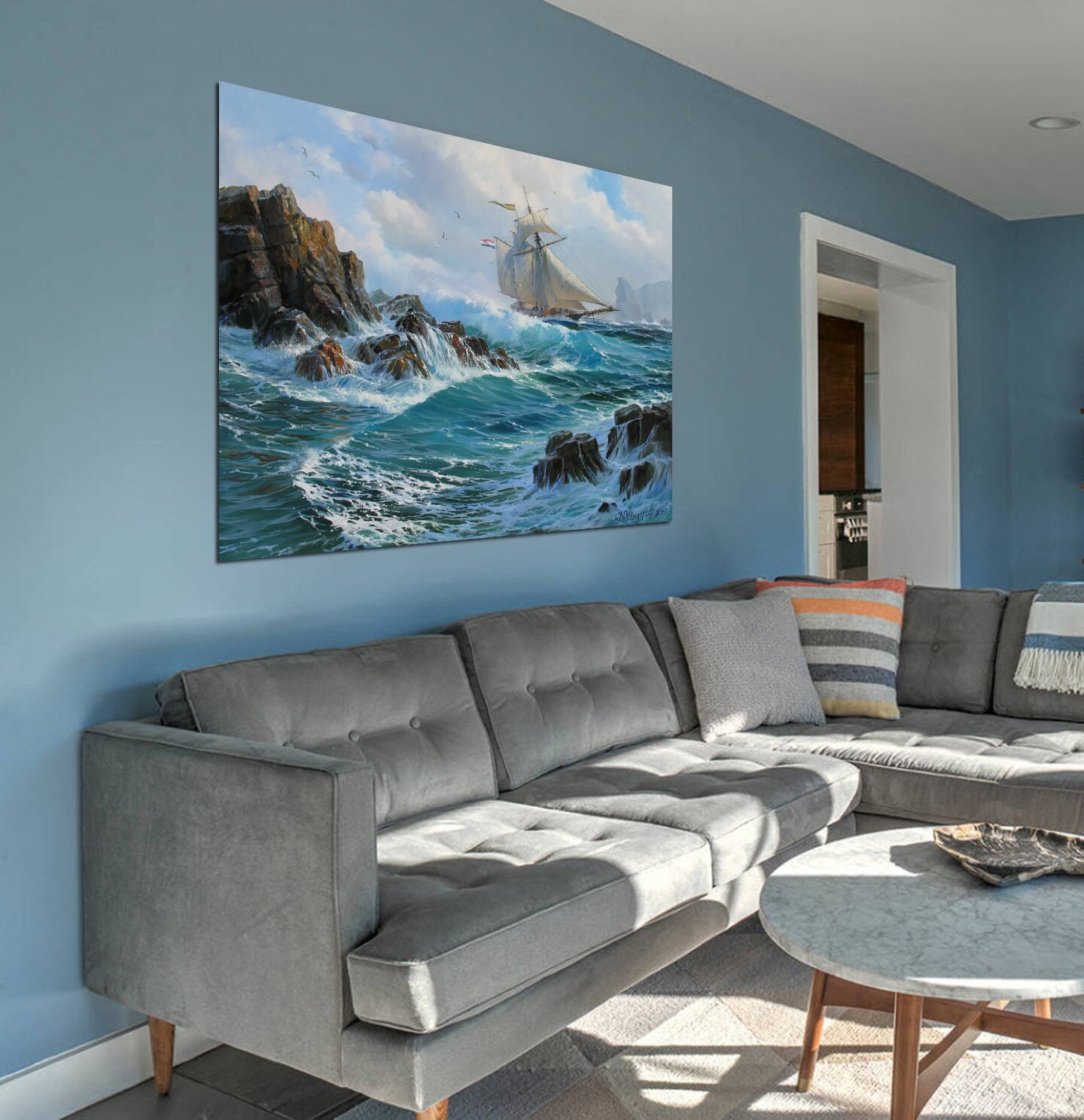 Large Ocean Painting by Alexander Shenderov Ocean Oil Painting Etsy