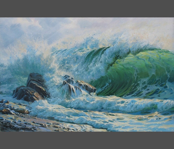 アレクサンダー・シェンデロフによる海景画、海沿岸アート