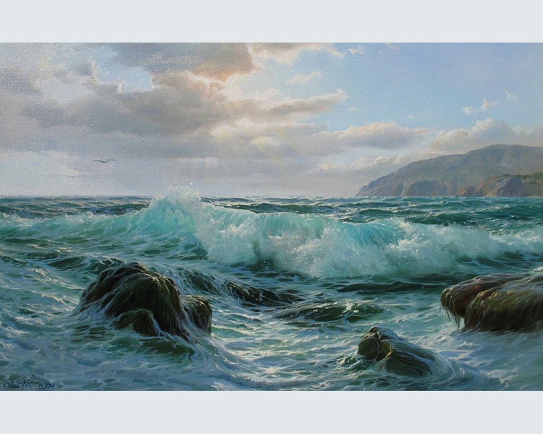 Amazon.co.jp: SHYAMIC 海絵 アート海 自然風景, オーシャン