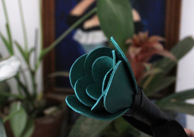 Pankin Rostea Emerald Green Spanking Rose Bdsm Eternal Flower in Leather - Etsy