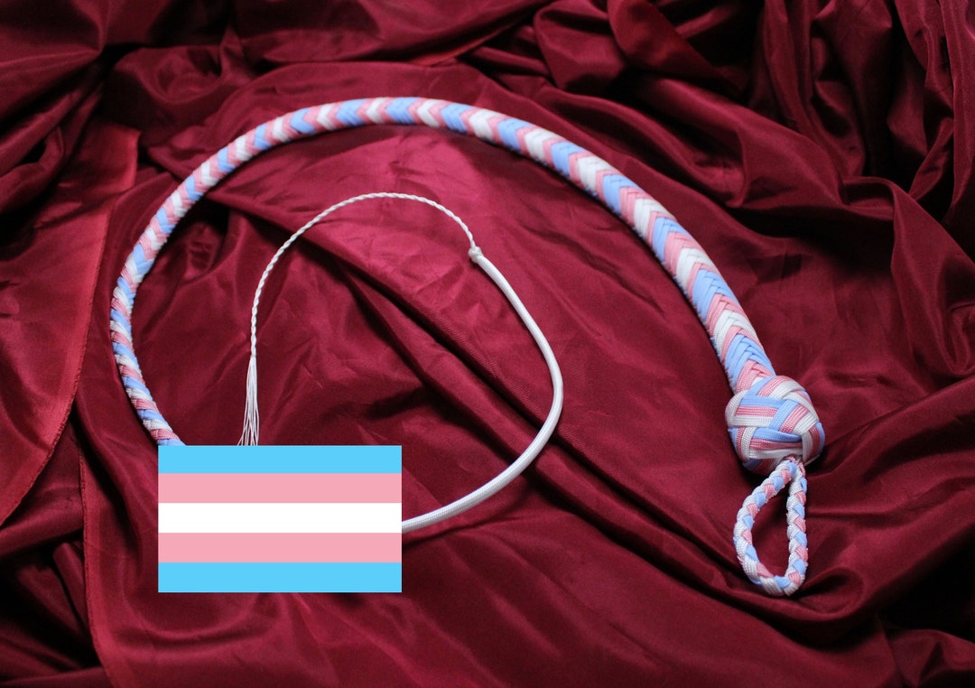 Fouet court fierté trans spécial BDSM vegan en paracorde - Etsy France