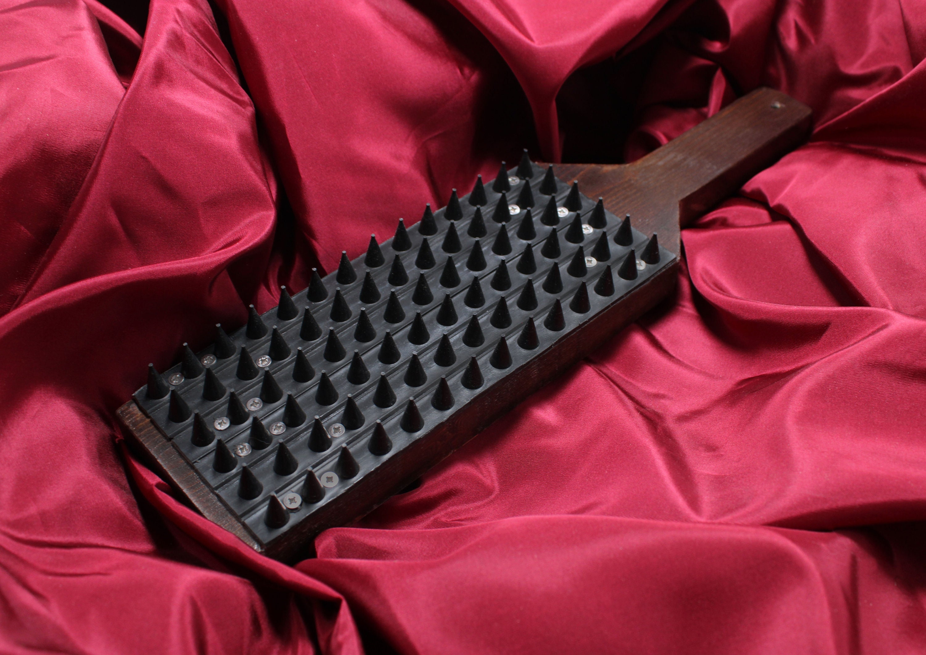 Black Spiked Nails BDSM Spanking Paddle –