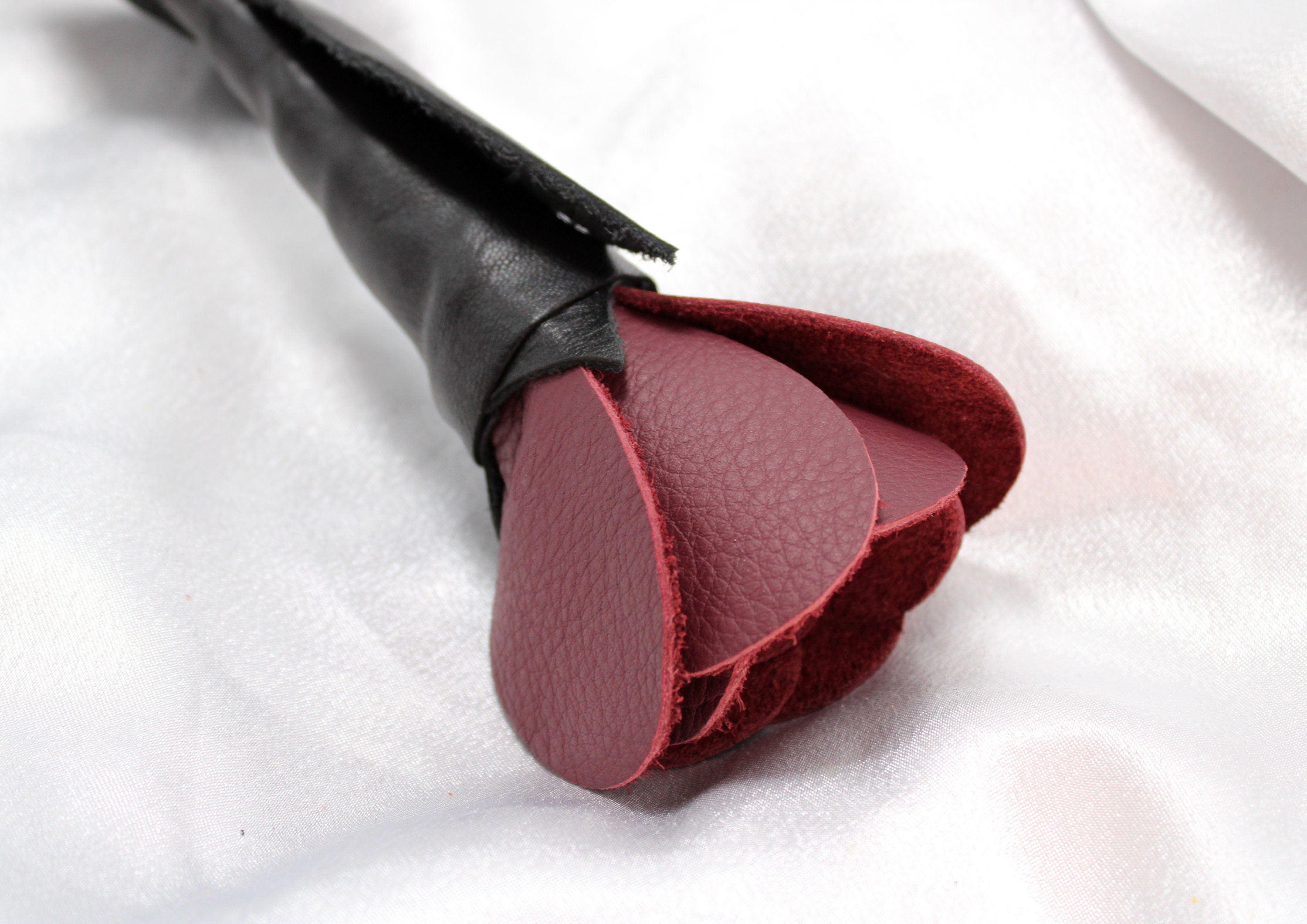 Pankin Rostea Burgundy Riding Crop Spanking Rose, Leather Bdsm Flower - Etsy