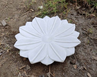 Marble Lotus Plate, Kamal Plate, Bowls, Decorative Bowl, Handcarved Bowl, Handmade Bowl, Flower Bowl, White Bowl, Marble, Plate, Marble Tray