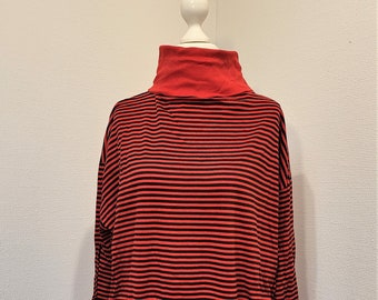 Robe chemise vintage (chemise longue) années 90 avec col haut. Chemise des années 90