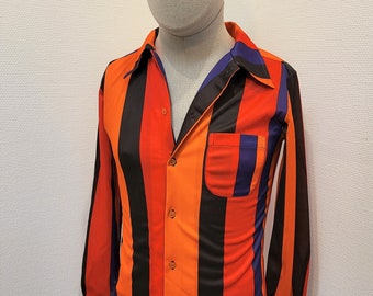 Chemise Hippye Style homme, chemise homme style vintage, chemise de fête, look disco, look fête