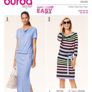 Robe de modèle de papier Burda 6639, robe