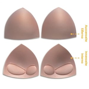 Triangle bra cups with push-up effect, top product
