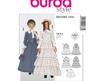 Pattern Burda 2768-history1848- Fashing- Medieval Dress- Historical- Dress