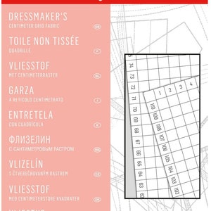 carta velina con reticolo  centimetrato  2x 140x 110 cm, Burda Style accessori per il cucito