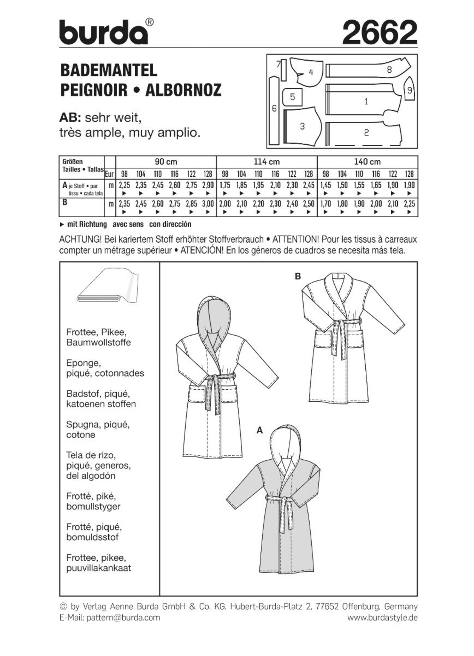 Cartamodello Burda Style B9258 Per Neonati - Pagliaccetto Con Chiusura Interna E Sciarpa Triangolare