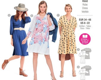 Padrão de costura de vestido Burda 6007 - Vestido super fácil