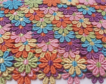 Lace floral trimmings ribbon lace flowers