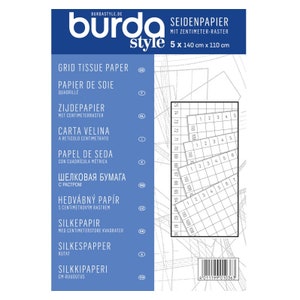 Carta velina bianca centimetrata  5x  150x110 cm- Burda Style accessori per il cucito