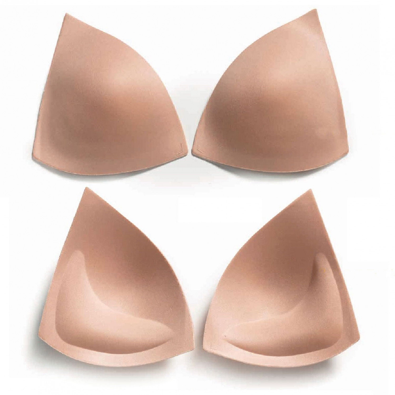 Satiny Tricot Covered Push-up Triangle Bra Cups for Bra, Gown