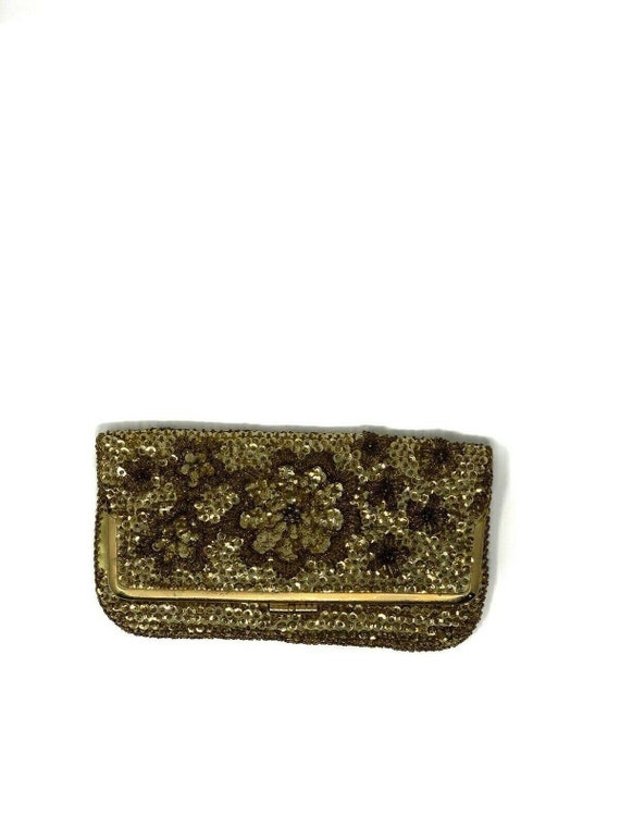 Vintage Gold Shimmer Shiny Embellished Unbranded … - image 5