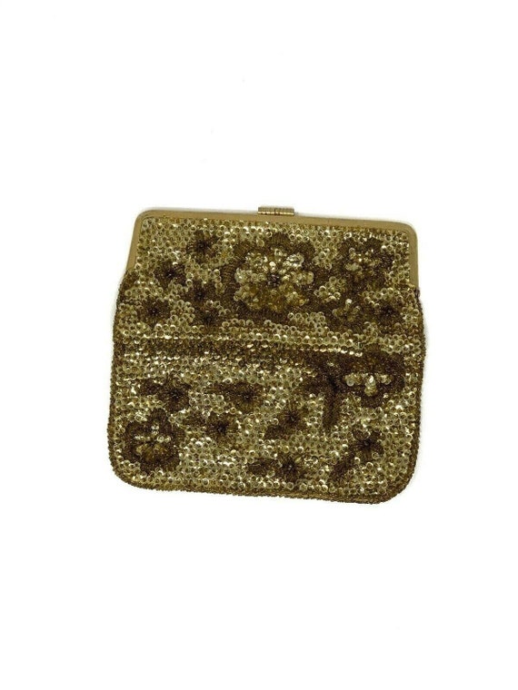 Vintage Gold Shimmer Shiny Embellished Unbranded … - image 8
