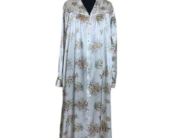 Christian Dior white floral vintage kaftan house dress size XL