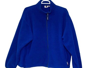 Woolrich blue fleece zip long sleeves vintage jacket size 2X