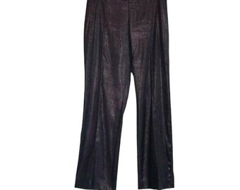 Fabrizio Gianni Black Snake Print Stretch Pants Size 10