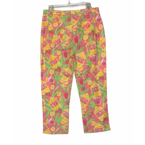 Lilly Pulitzer Summer Cocktail Print Vintage Pant… - image 2