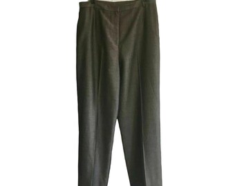 Anne Klein Gray Café Havana High Waist Dress Pants Size 16