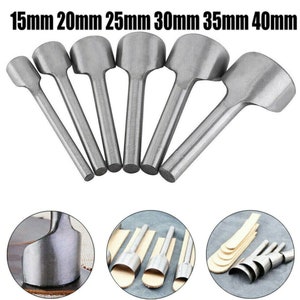 Leather Craft Tools Punch Belt 6 pcs Set DIY Craft Hand Tools Leather Working Tools DIY Supplies Size:15mm 20mm,25mm,30mm,35mm,40mm