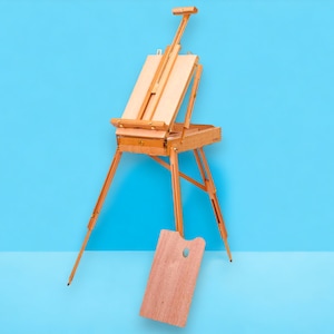Portable Folding French Tripod Easel - Durable Wood Sketch Box for Artists and Craft Painters