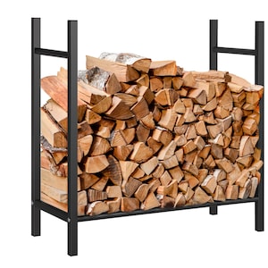 Fire Wood Holder  Log Rack Outdoor and Porch Heavy Duty Metal Wood Storage