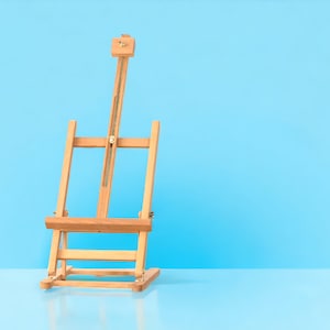 Portable Wooden Tabletop Easel with Adjustable H-Frame - Ideal for Artists, Painting Displays, and Studio Presentations