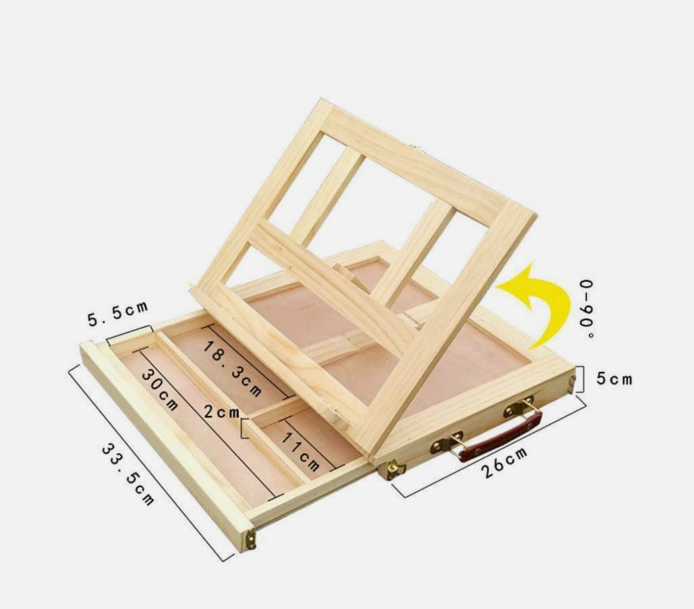 Liquidraw Desk Wooden Easel A2 for Painting Artists A2 Drawing Board Table  Stand With 5 Adjustable Angles, Attached Drawing Board Clips 