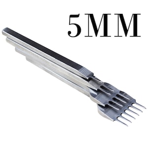 Leather Craft Tools Hole Punches 4 Pcs/set 5 mm  1+2+4+6 Prongs kit