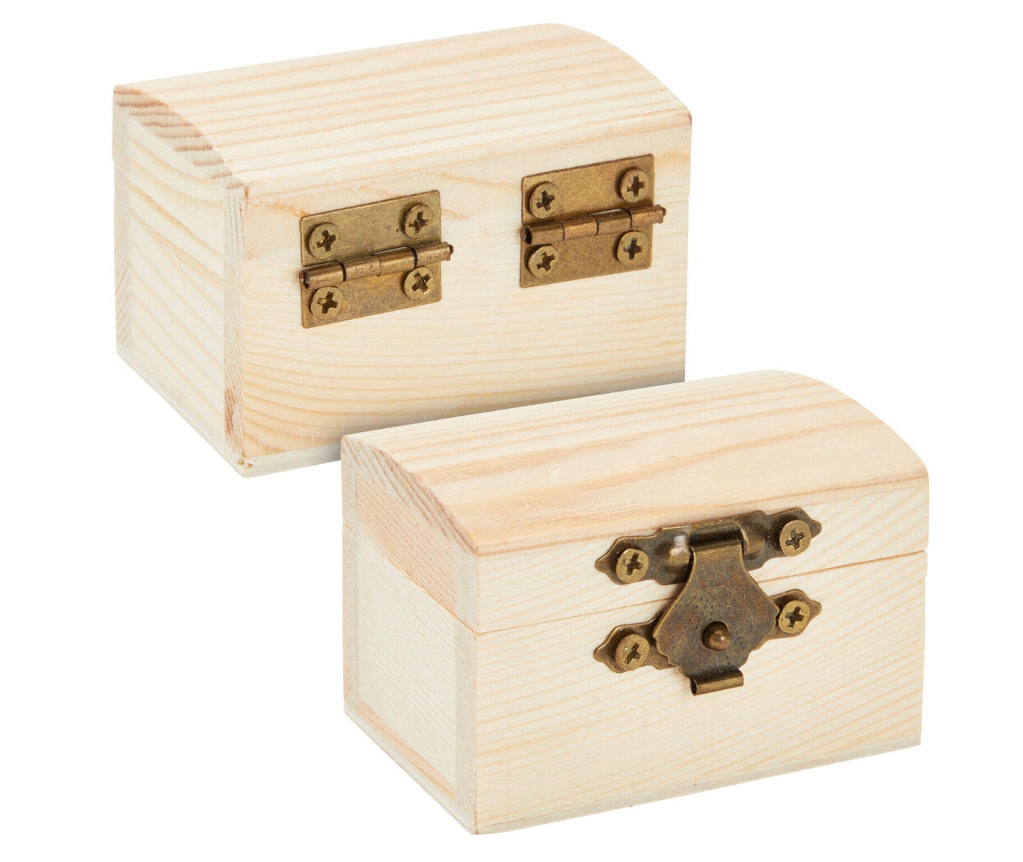 12pk Wooden Boxes for Crafts Unfinished Wood Treasure Boxes Etsy