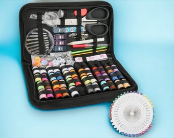 172-Piece Sewing Kit for Home and Travel with Thread, Threader, Needle, Tape Measure, Scissor, and Thimble