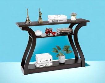 Console Table Modern with Storage Hall Display Sofa Side Table Entryway Table