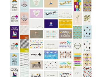 144 Pack Assorted Greeting Cards 48 Designs, 4x6 In for All Occasions Box Set