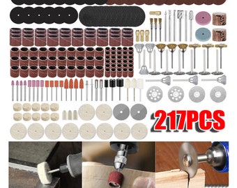 217PCS Rotary Tool Accessories Kit Sanding Cutting Polishing Grinder for Dremel DIY Craft
