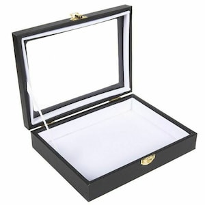 Insect Display Case Bug Display Box with Glass Window and Secure Riker Mount