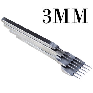 Leather Craft Tools Hole Punches 4 Pcs/set 3 mm  1+2+4+6 Prongs kit