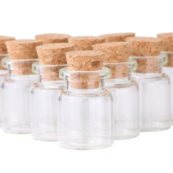 Small Glass Bottles With Corks Etsy