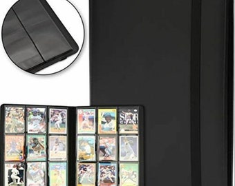 360 Card Pocket Binder Collection Album Folder Black with Strap 9 Strap