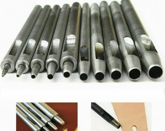 Leather Tools Craft Hole Punch 10 pcs Set DIY Craft Hand Tools 0.5-5mm  Leather Working Tools DIY Supplies