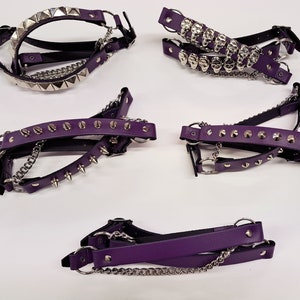 Cinghie per stivali in vera pelle (viola) *5 modelli*