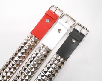 3-Row Pyramid Studded Belt.