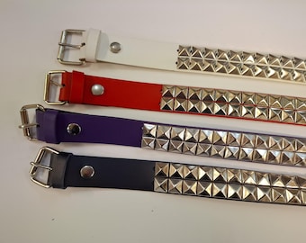 2-Row Pyramid Studded Belt
