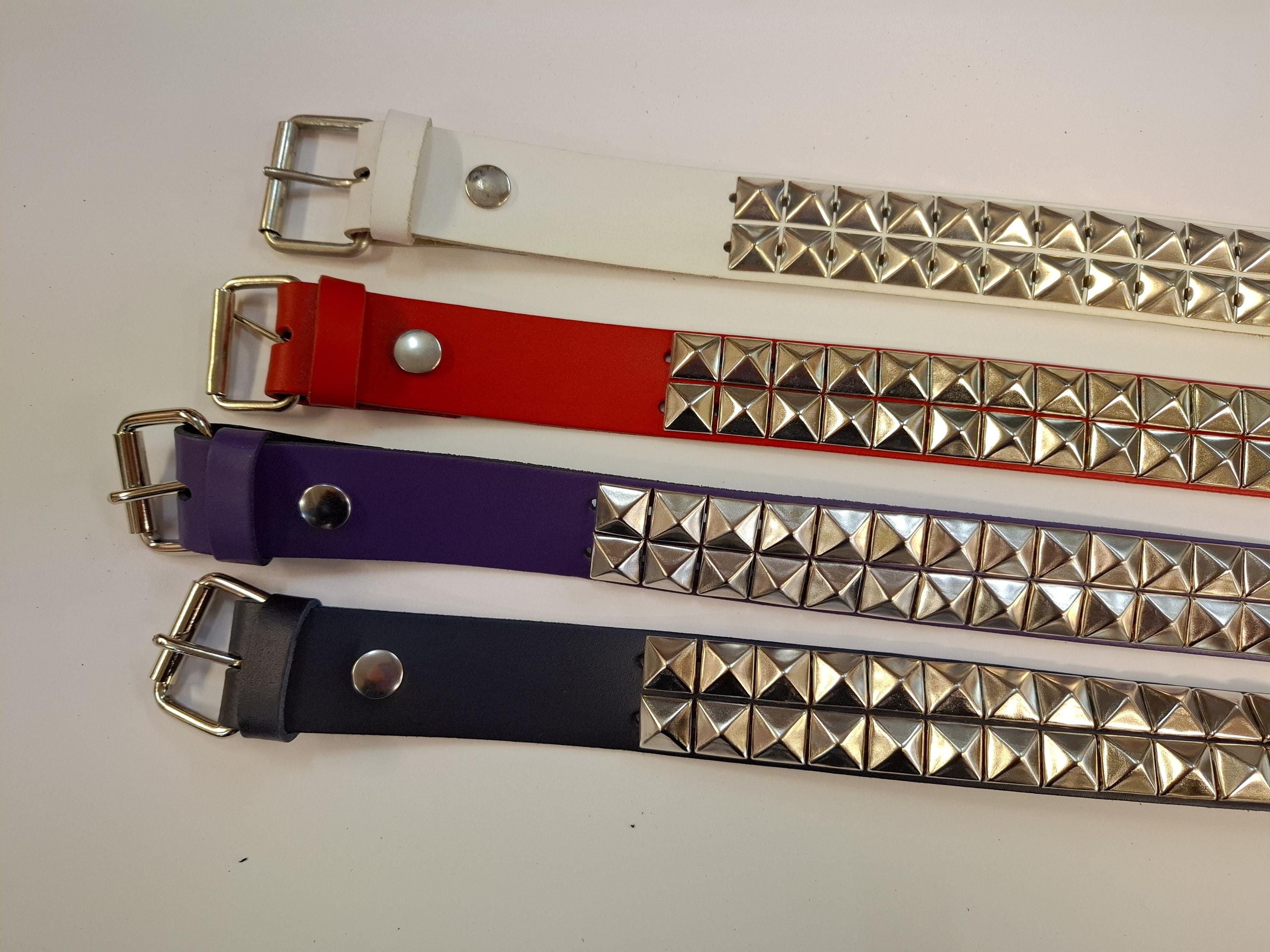2-row Pyramid Studded Belt - Etsy