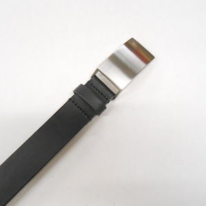 Genuine Hide Belt with Satin Nickel Plate Buckle - H0800