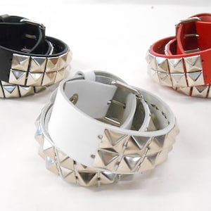 2-Row Pyramid Studded Belt