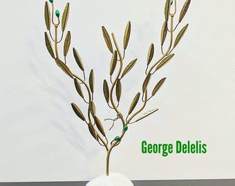 Beautiful Hand-Made Bronze Olive Tree,Greek Desing,Olive Tree,Home Decoration,