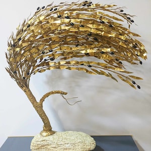 MYKONOS ART-olives of the winds,Unigue Hand-Made Bronze Tree , Quality Greek Art,Decoration Gift,